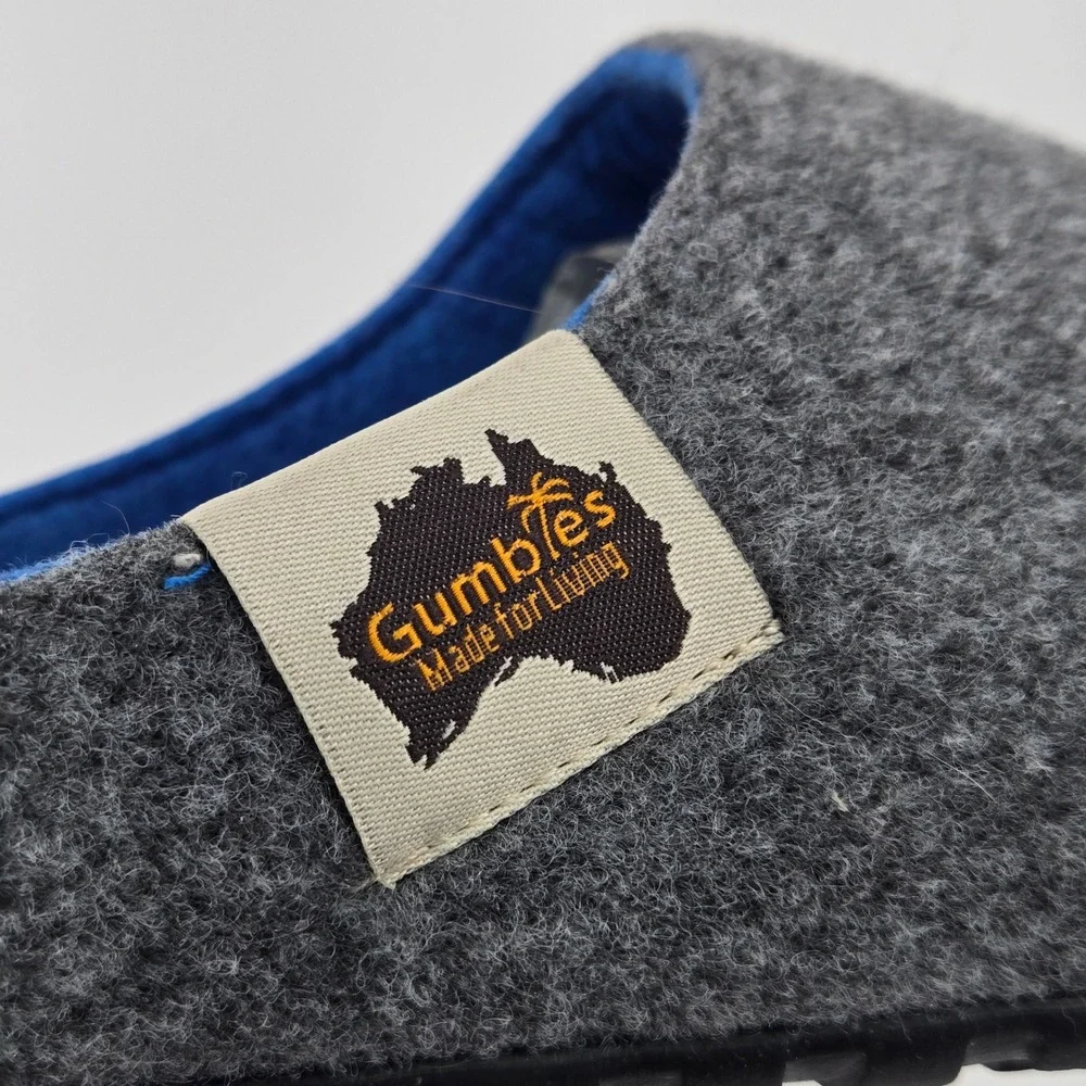 Gumbies Outback Felt Mule Slipper Shoe Gorpcore Cabin Mens 9 Womens 10 Comfort